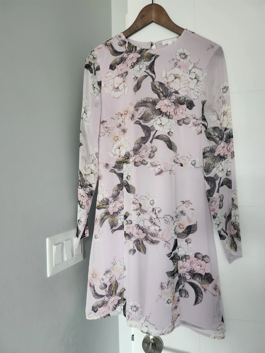 Leith Floral Print Long Sleeve Dress Size S