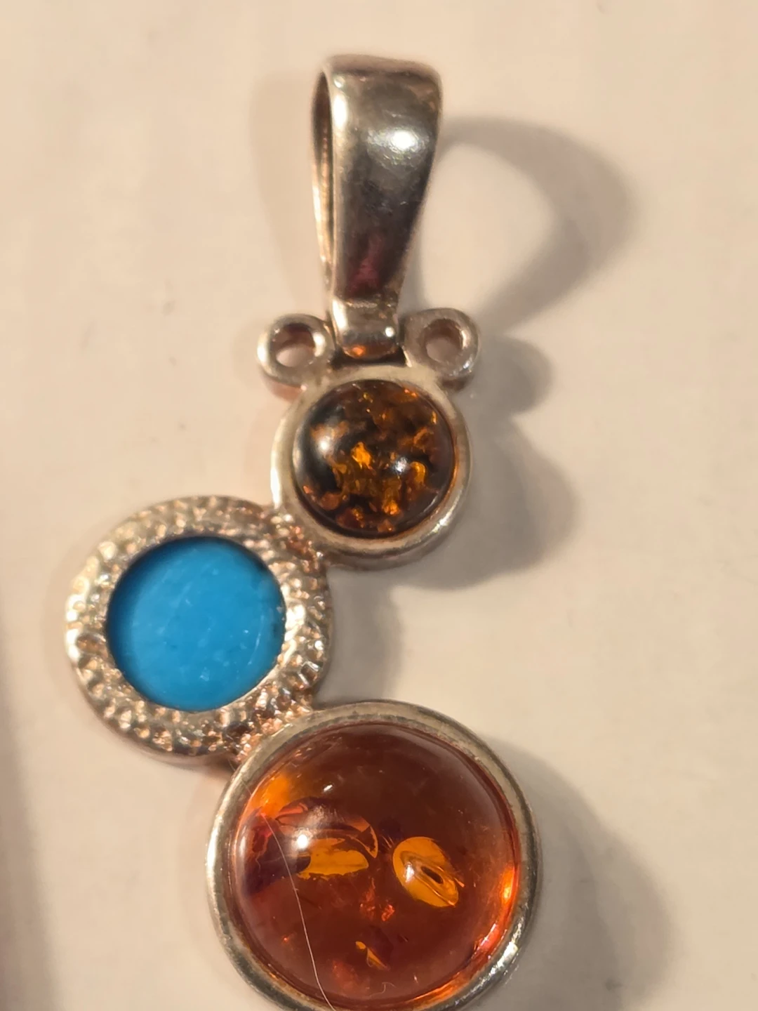 Sterling silver  925 and amber pendant s - photo 5