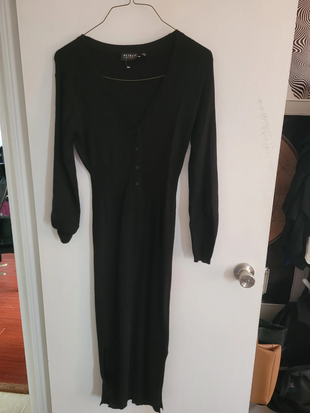 RETROSPECT Black Long Sleeve Knit Dress - never worn - photo 2