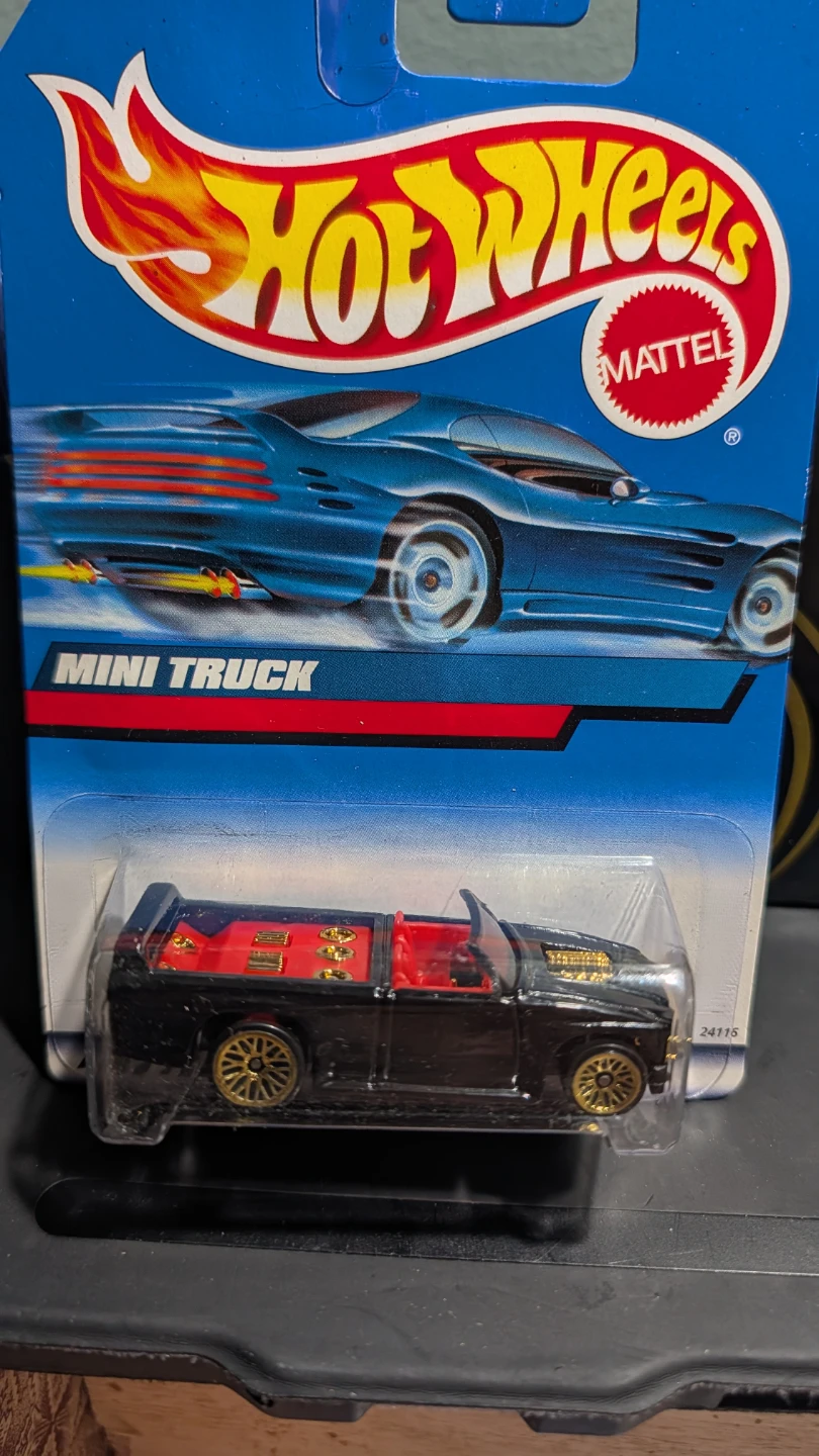 Hot Wheels Mini Truck Black with Red Interior Toy Car