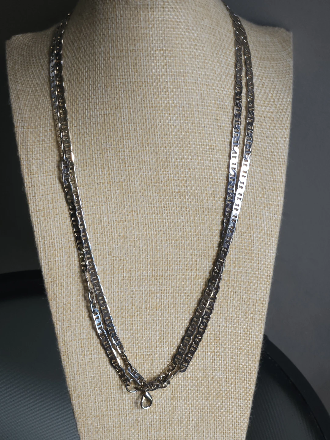 Unisex Gunmetal Oxidized Silver chain