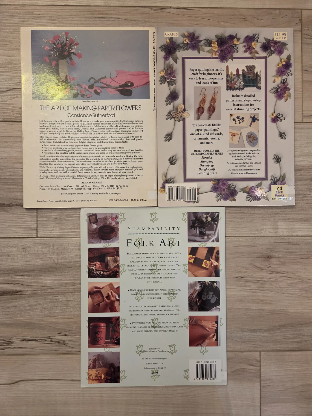 Craft Book Bundle Paper Quilling & Flowers, Folk Art Stamps - photo 2