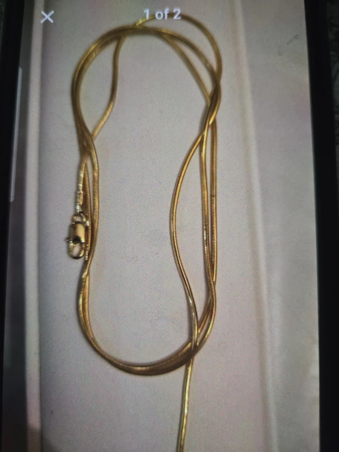 Gold Snake Chain Necklace 14k