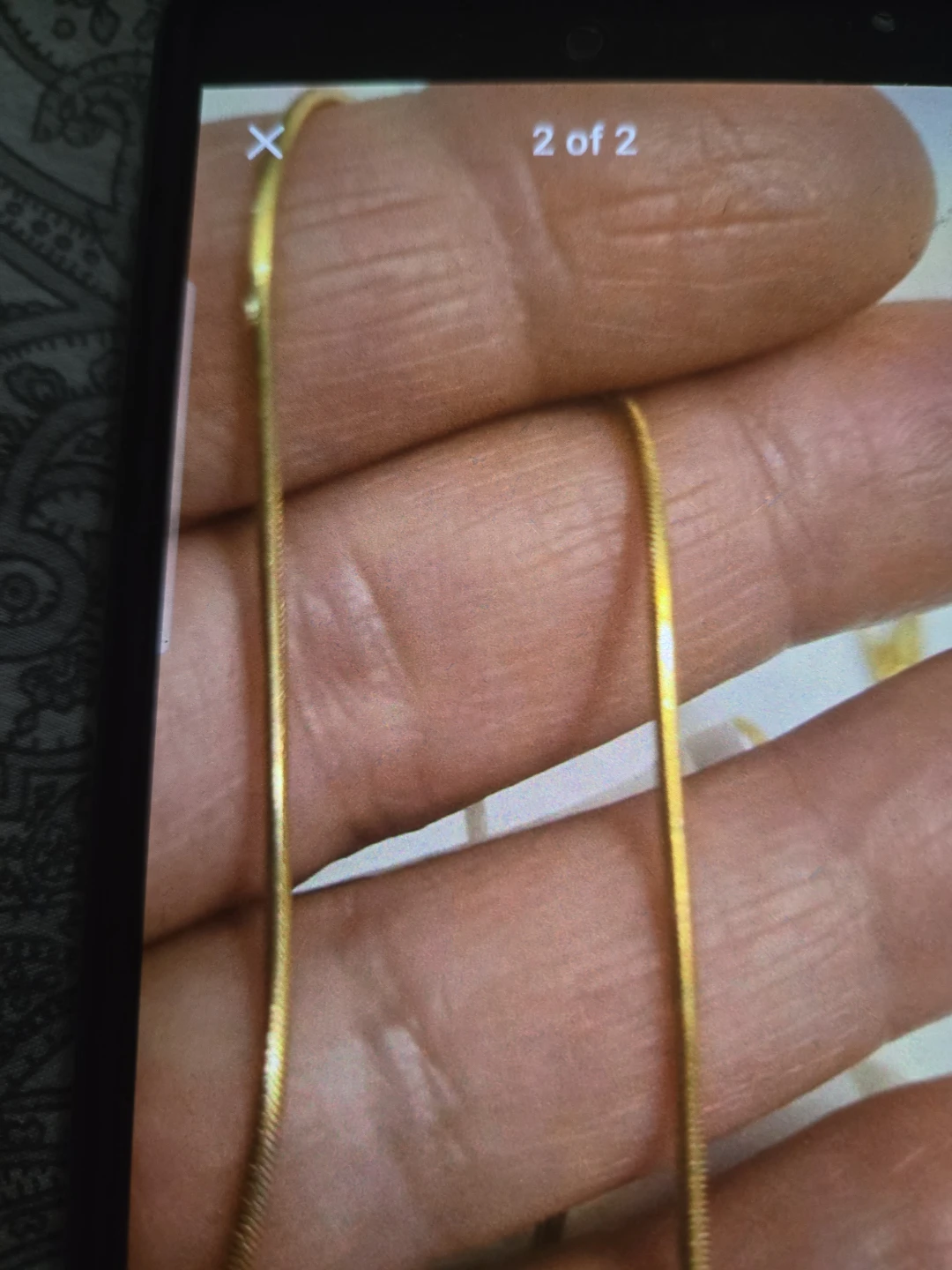 Gold Snake Chain Necklace 14k - photo 2
