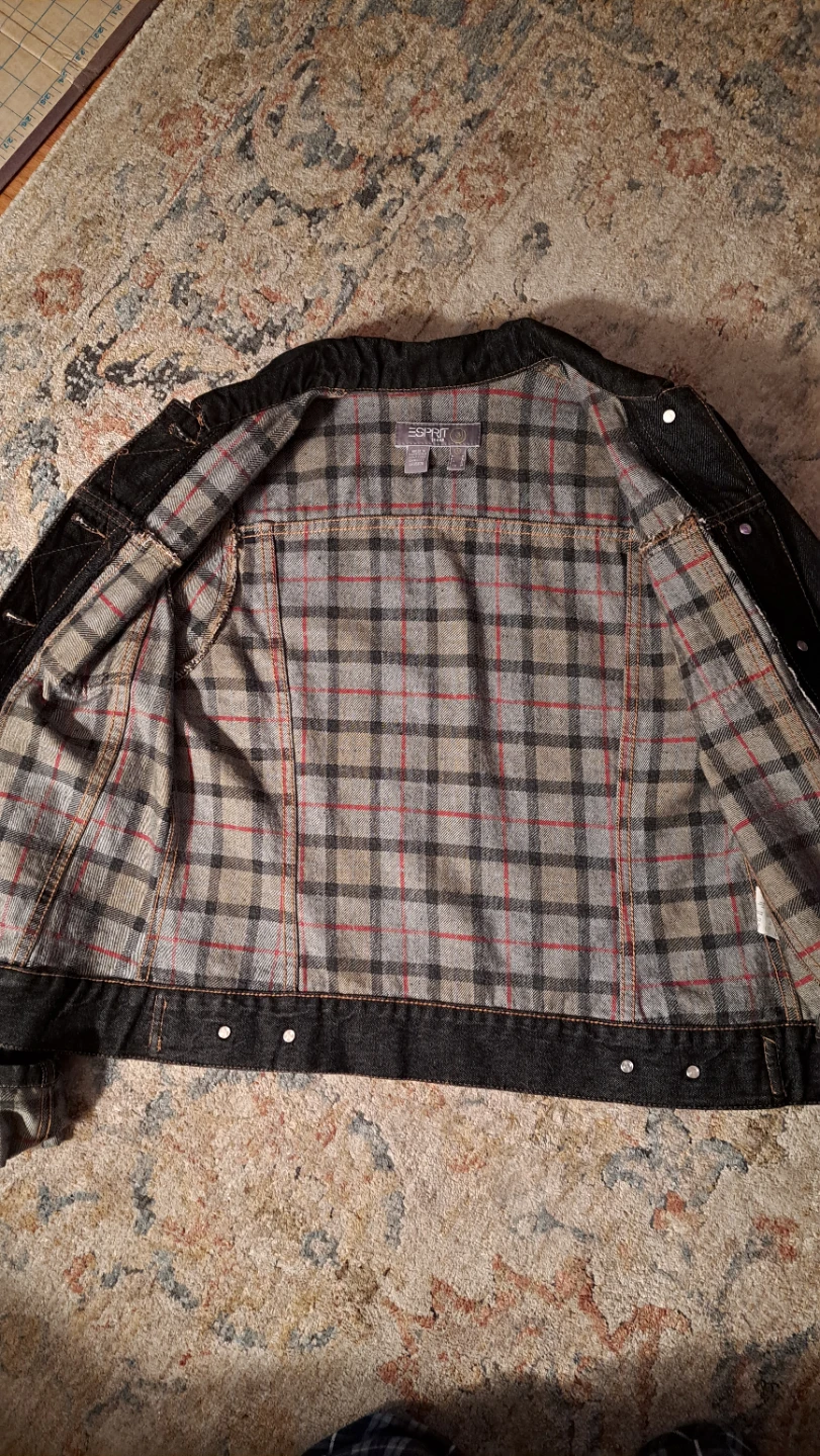 Esprit Denim Jacket with Plaid Lining - photo 3