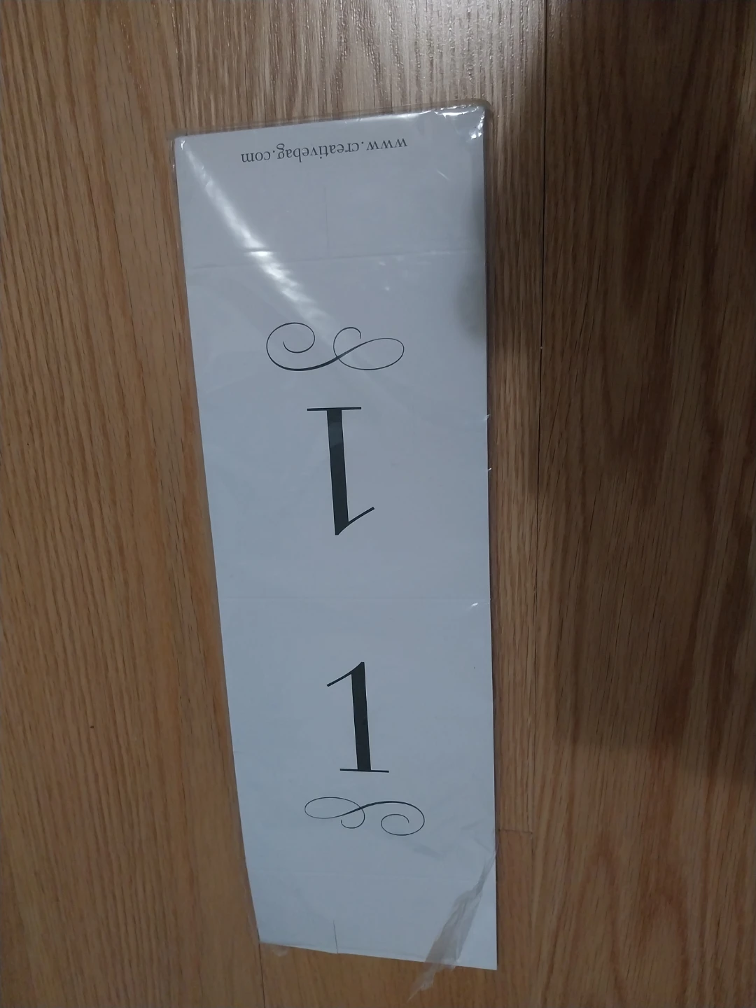 Table Number Cards 1 to 19 for wedding / party