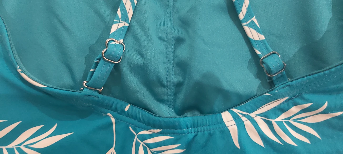 Far West Teal Palm Print Swimsuit Size S/P - photo 5