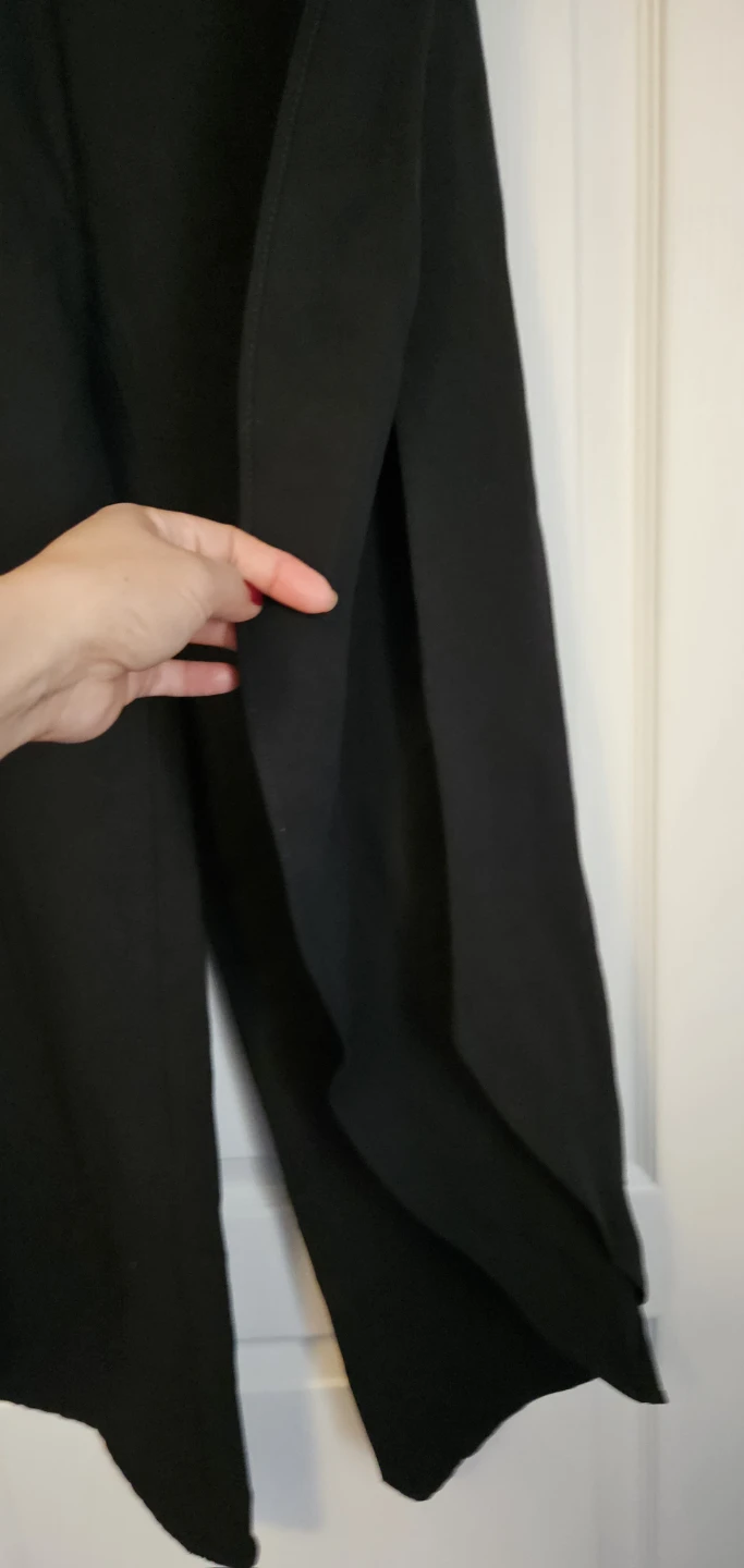 Massimo Dutti Black Limited Edition Wide Leg Trousers - photo 3