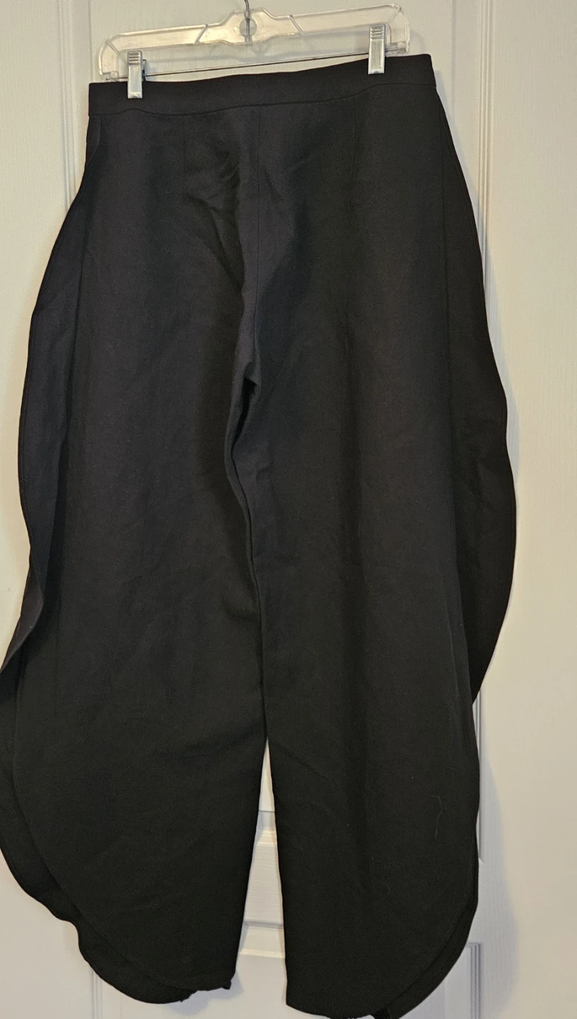 Massimo Dutti Black Limited Edition Wide Leg Trousers - photo 4