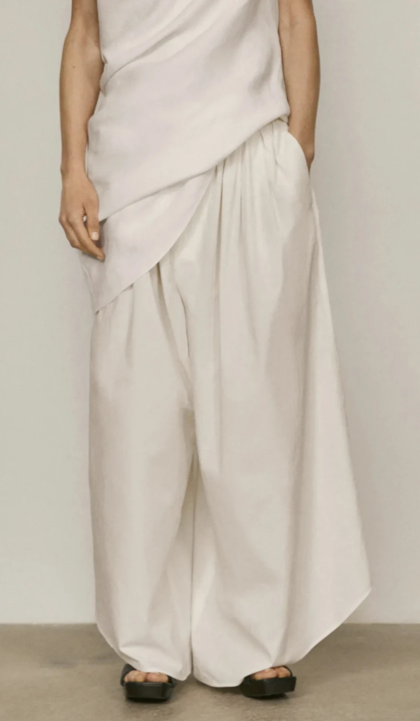Massimo Dutti Black Limited Edition Wide Leg Trousers - photo 5