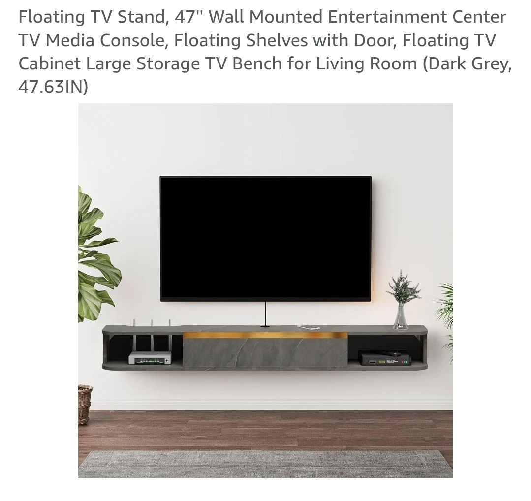 Floating TV Stand 47" Wall Mounted Console - photo 2