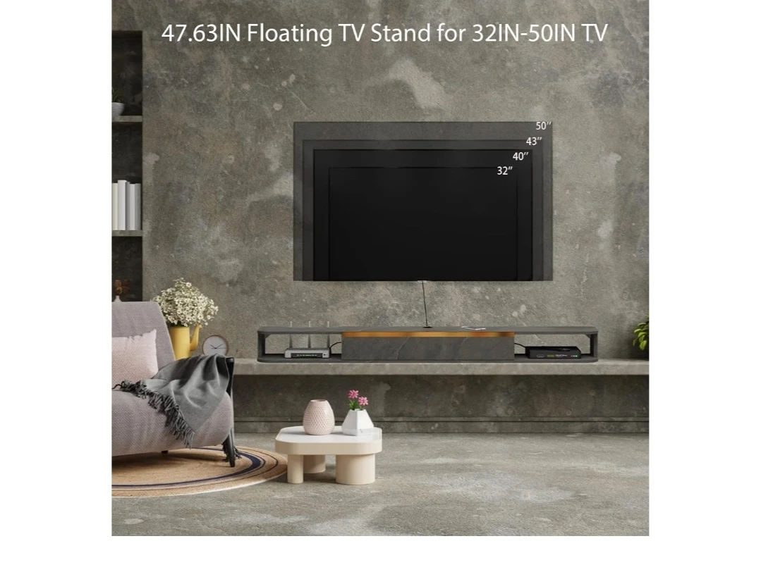 Floating TV Stand 47" Wall Mounted Console - photo 5