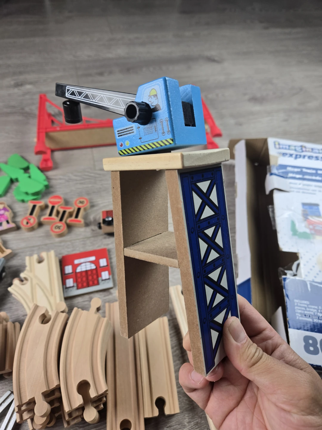 Train track set real wood - photo 5