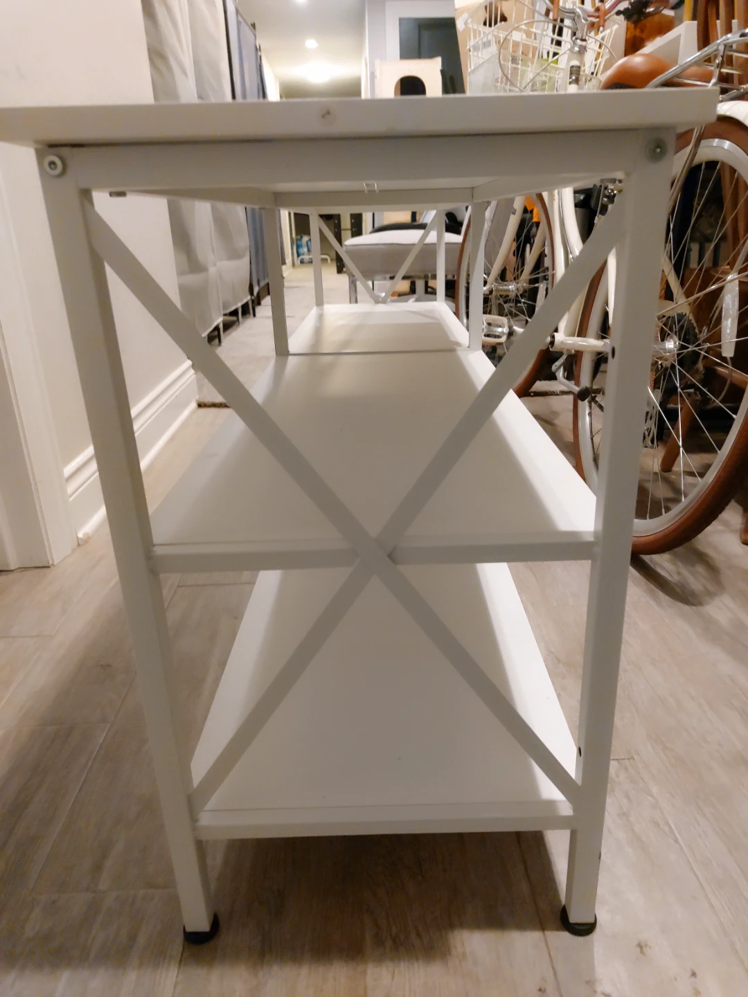 White 3-Tier Shelf Unit - photo 4