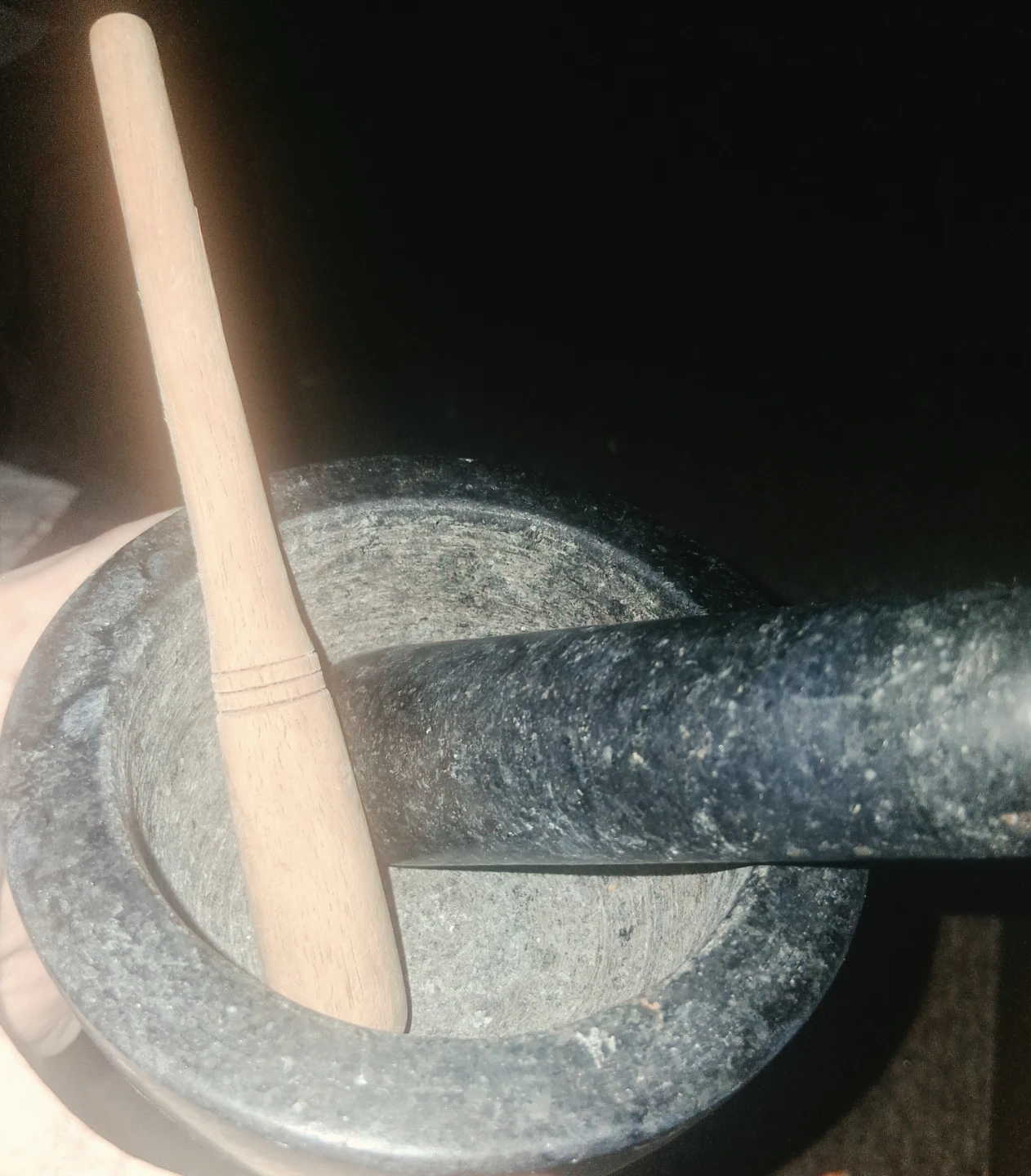 Small Granite Mortar and Pestle Set - photo 3
