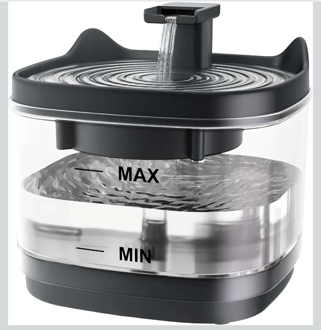 Pet Water Fountain 54oz/1.6L with Visual Water Level Warning