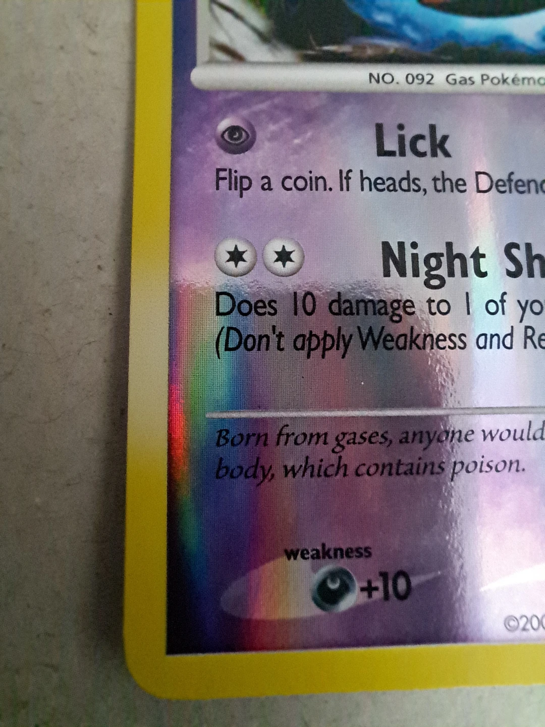 Gastly 36/ 99 Psychic Reverse Holo LP - photo 4
