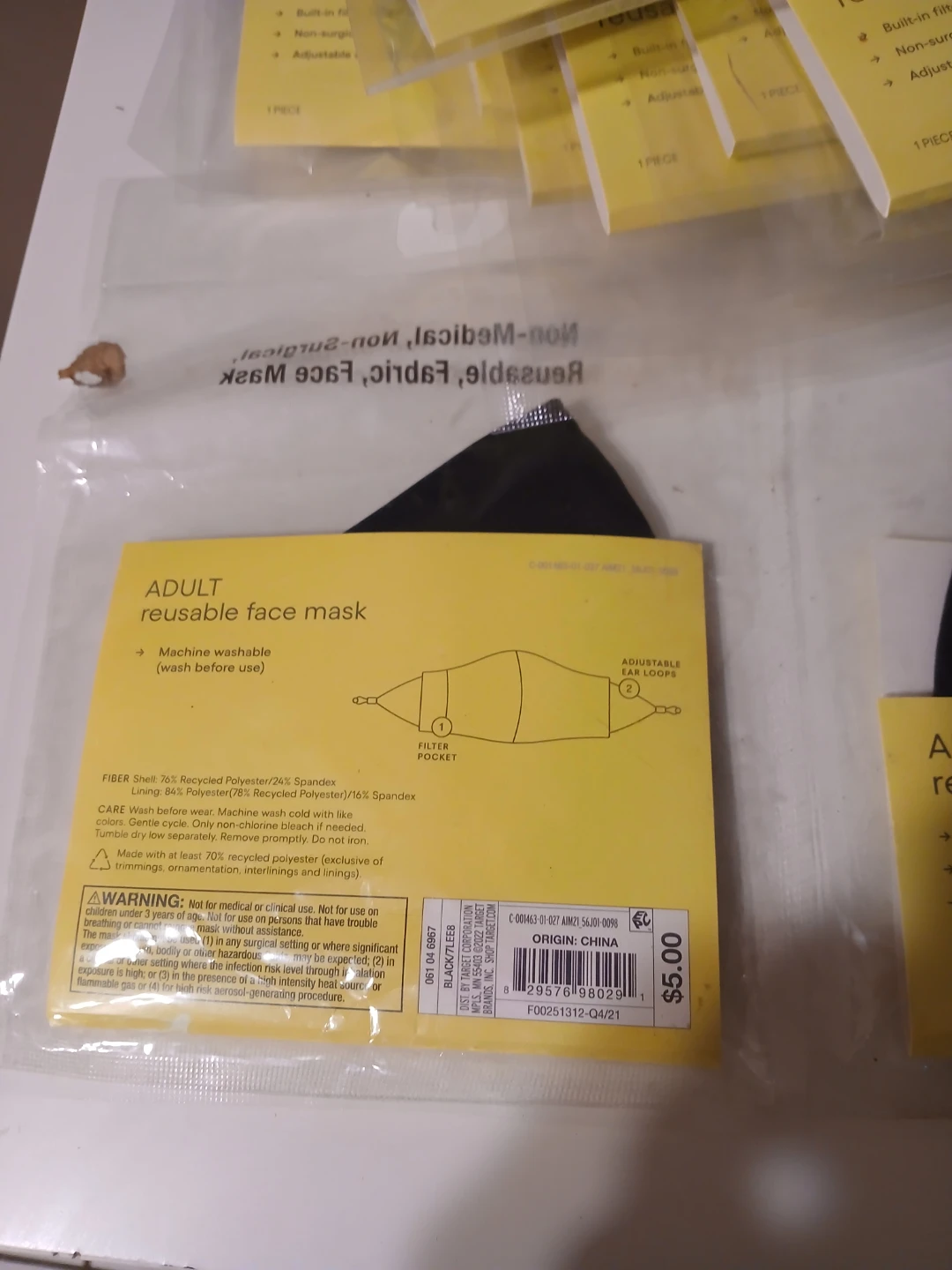 All in Motion Adult Reusable Face Masks (OSFM) - Pack of 40 - photo 2