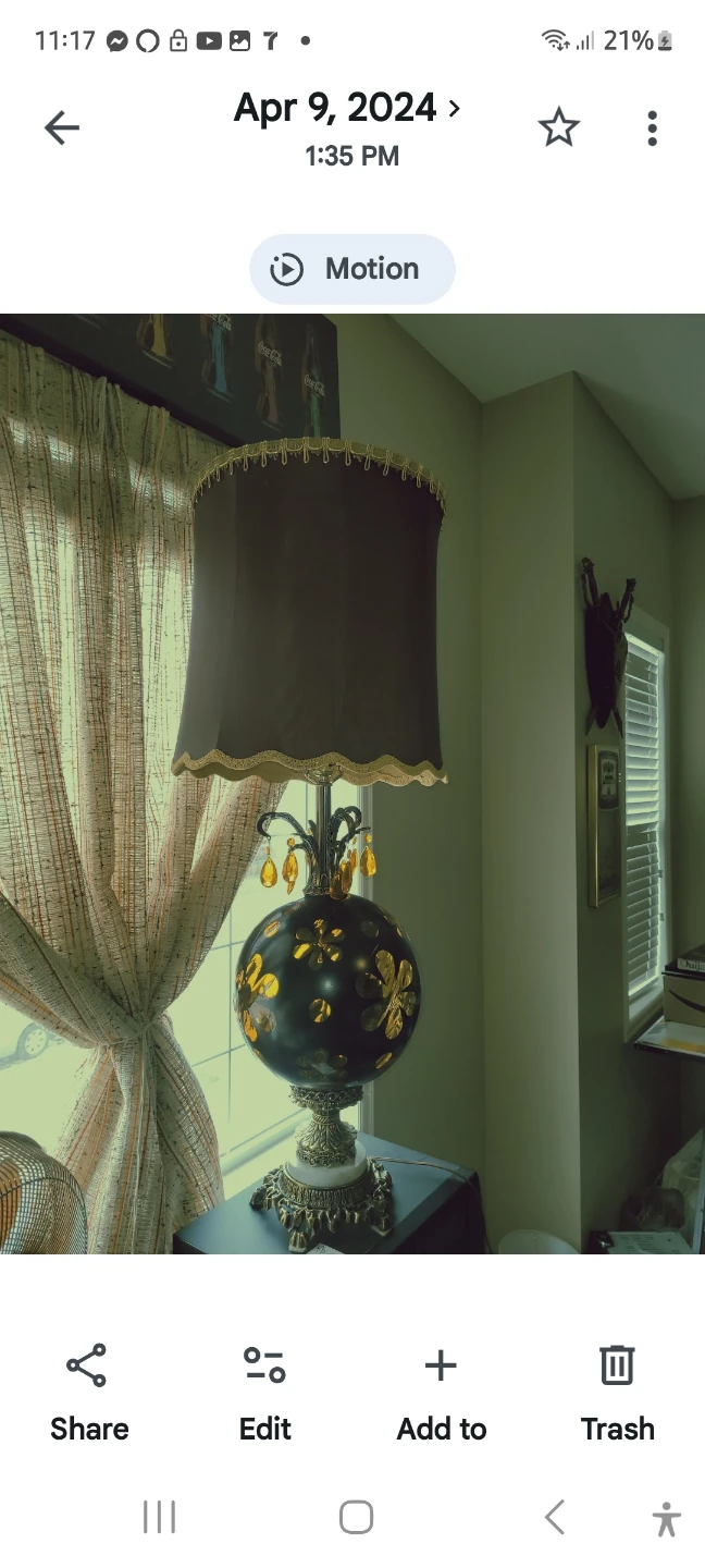 Decorative Table Lamp with Ornate Base