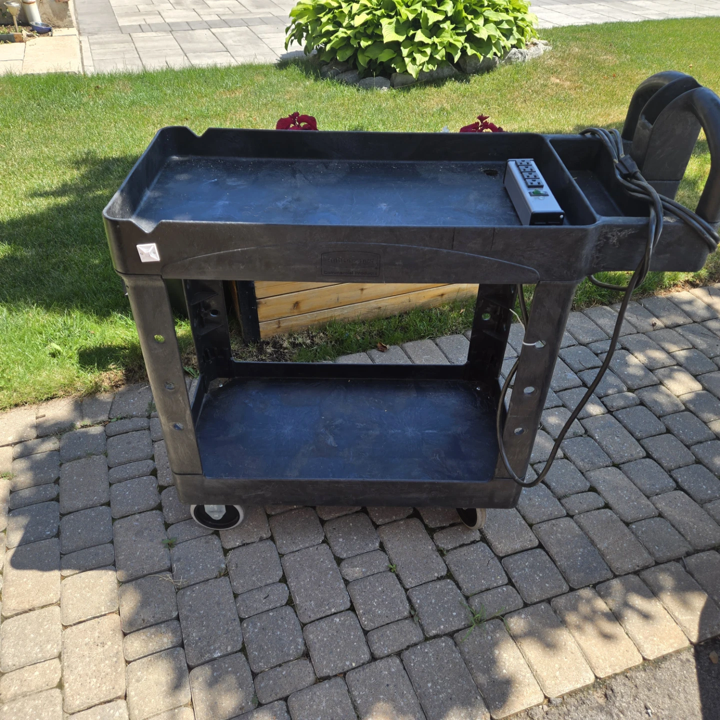 Rolling Utility Cart with Power Strip