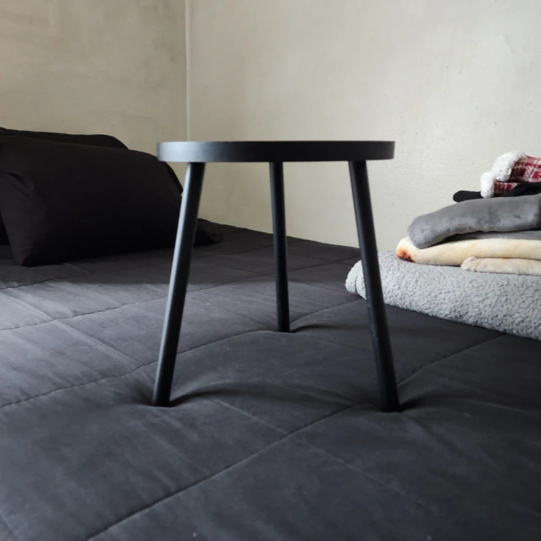 Black Round Side Table Stool