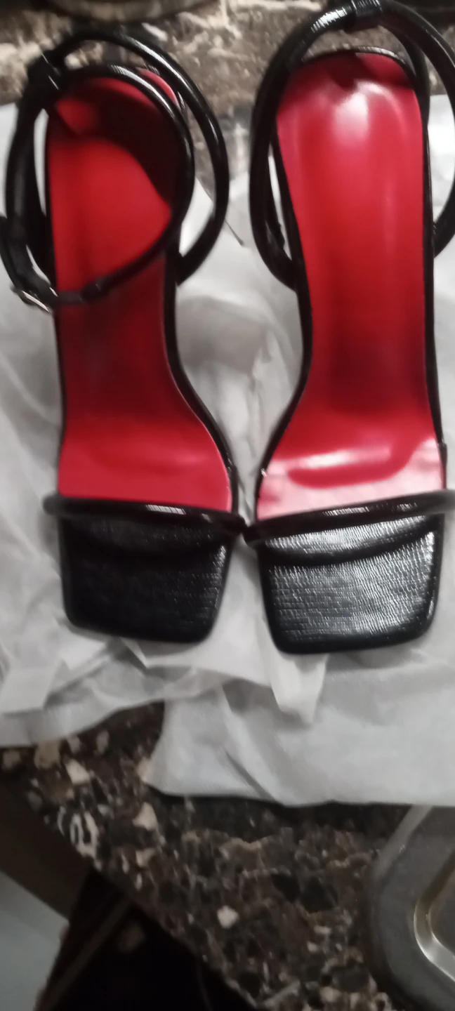 Black Strappy Heeled Sandals