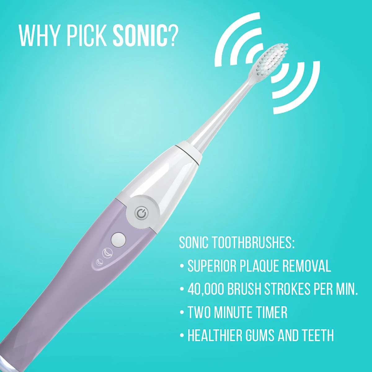 Sonic Toothbrush with UV Sanitizer Base - Purple - photo 5