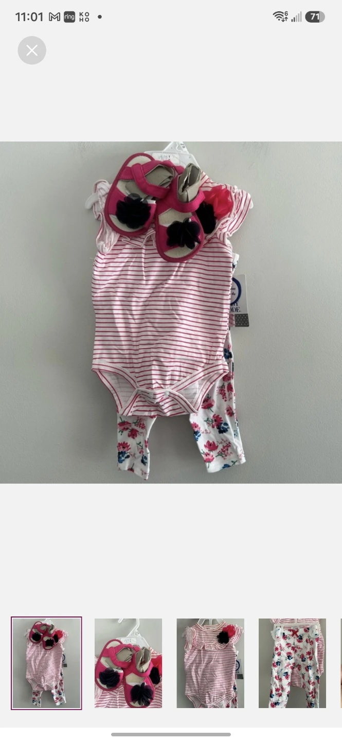 New baby mode 6/9m floral set