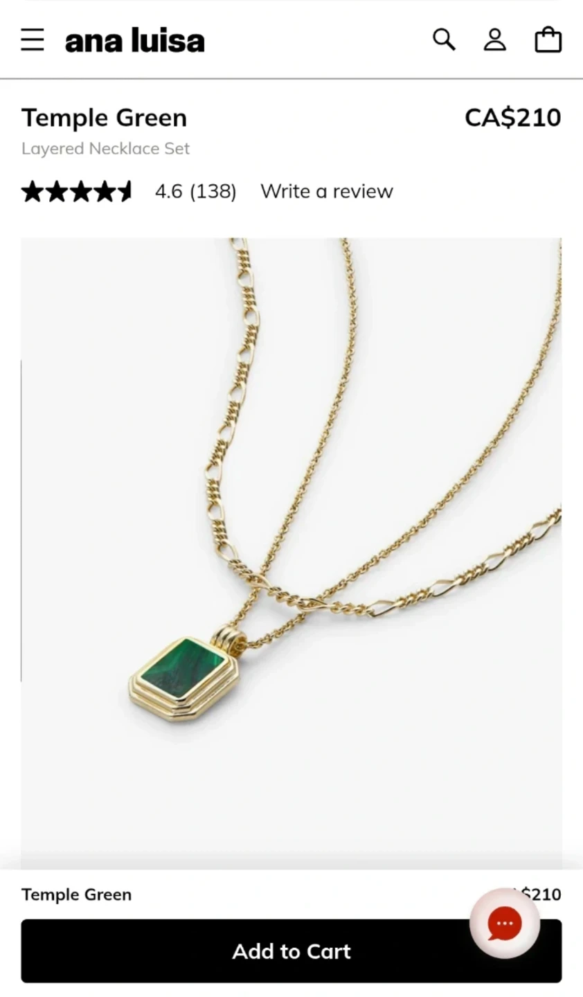 Ana Luisa Temple Green Necklace
