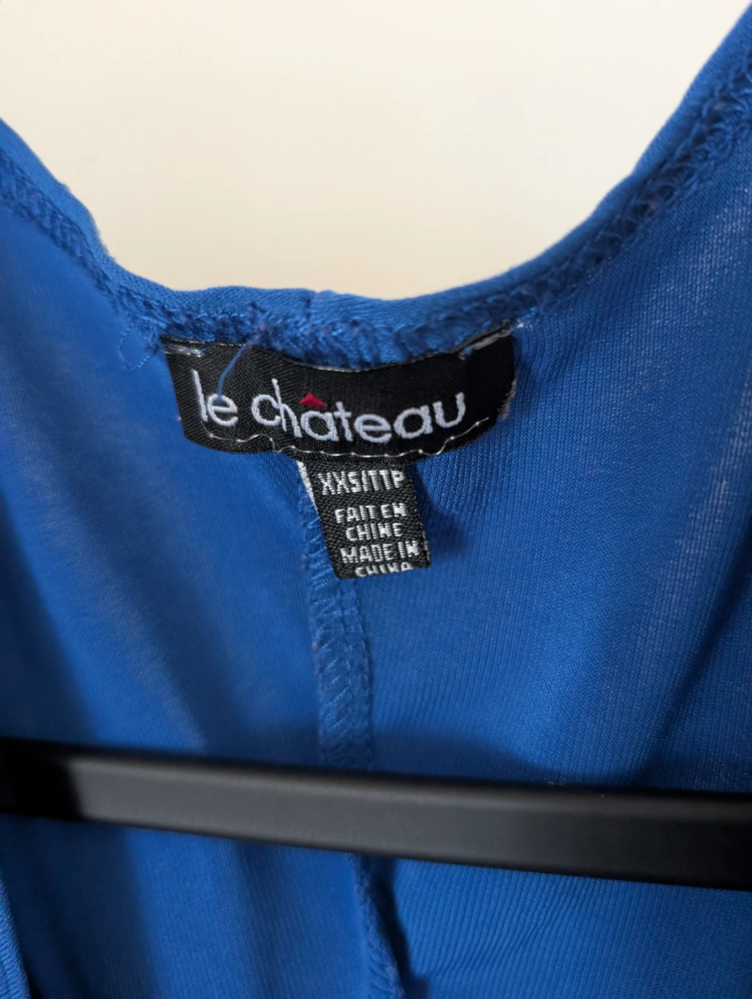 Le Chateau Blue Sleeveless Cowl Neck Top - photo 2