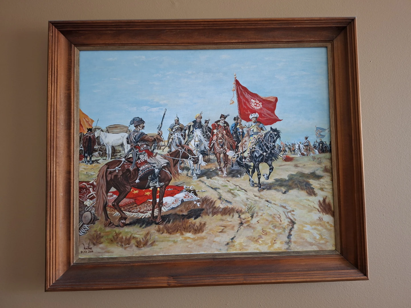 Original Painting - Cavalry Scene - Signed & Dated 2001