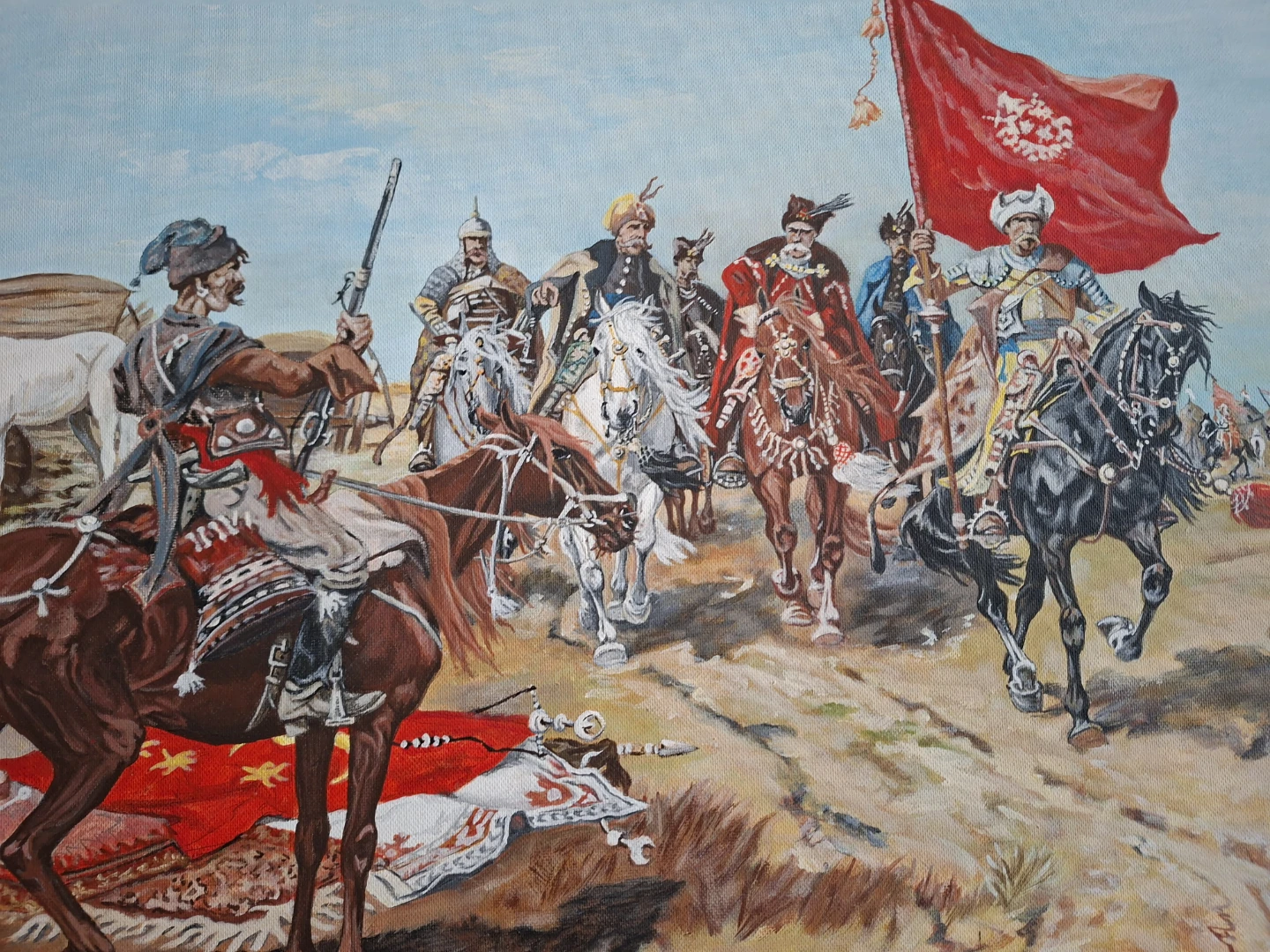 Original Painting - Cavalry Scene - Signed & Dated 2001 - photo 3