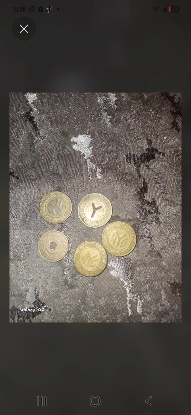 Vintage NYC Subway Tokens - Set of 5