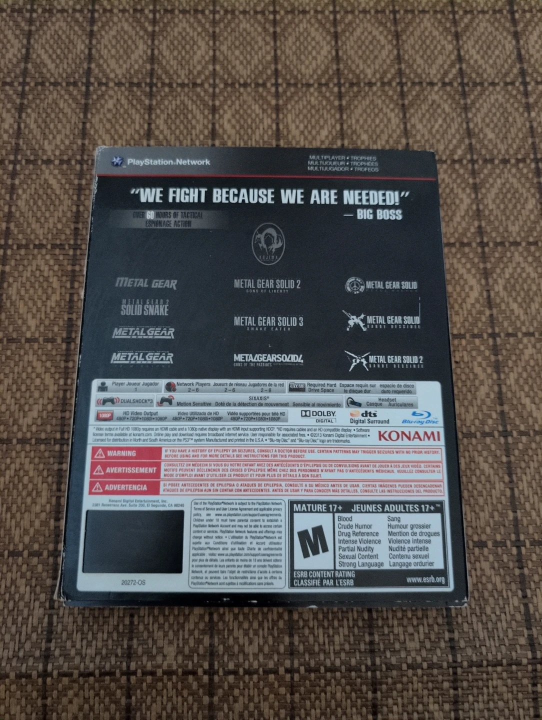 Metal Gear Solid: The Legacy Collection 1987-2012 PS3 Game - photo 2