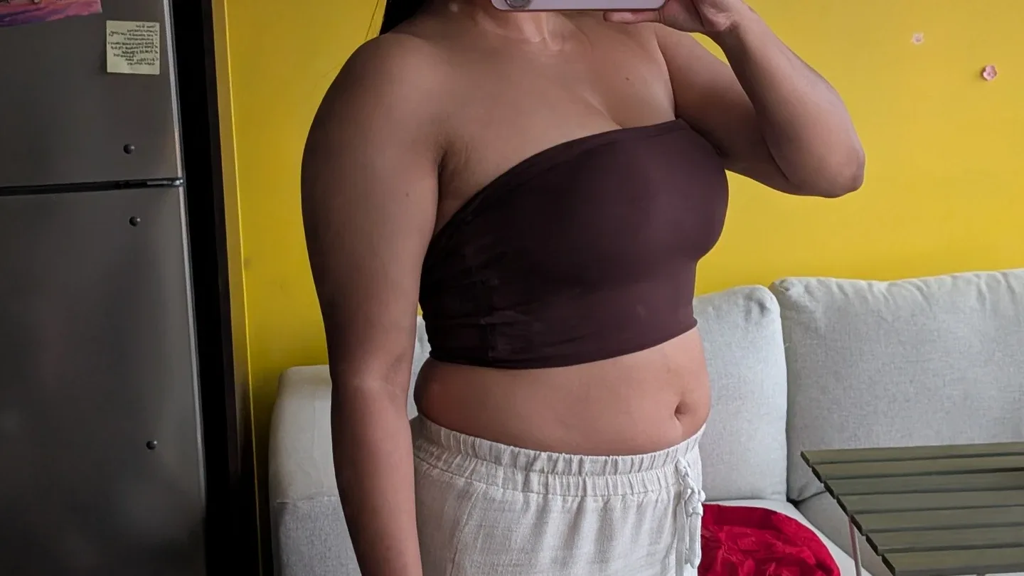 Azur fit Brown Strapless Tube Top - photo 4