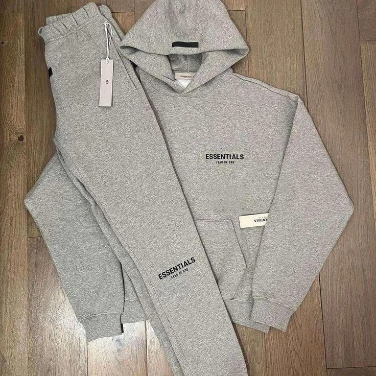 Essentials Fear of God Hoodie and Sweatpants Set - Grey