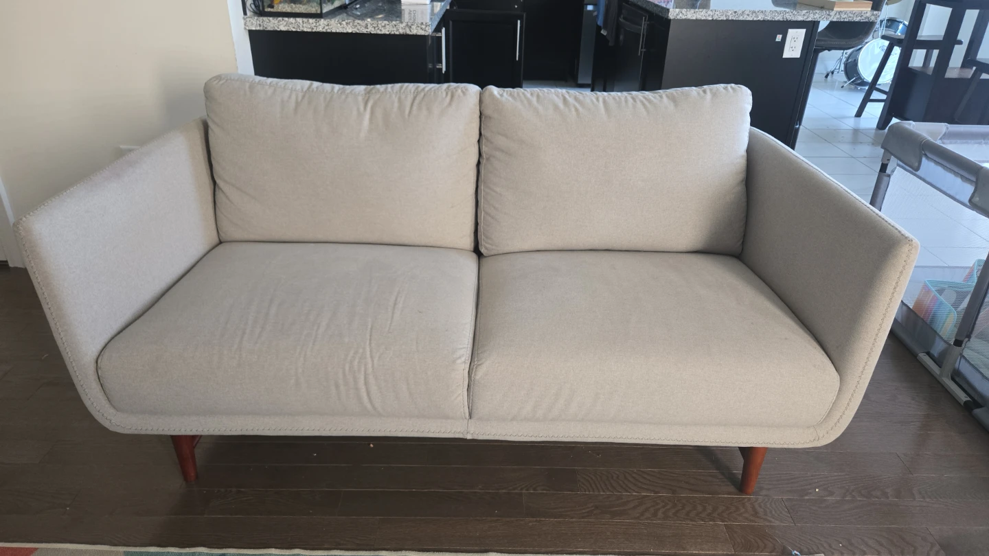 Light Beige Loveseat Sofa