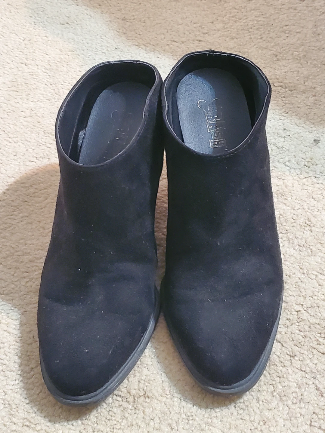 Black Suede Heeled Booties - photo 2
