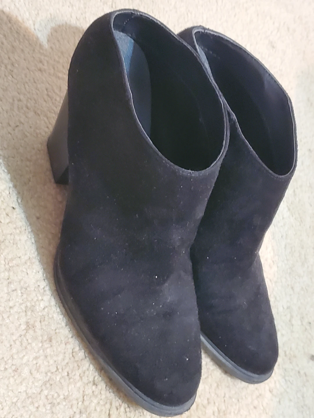 Black Suede Heeled Booties - photo 3