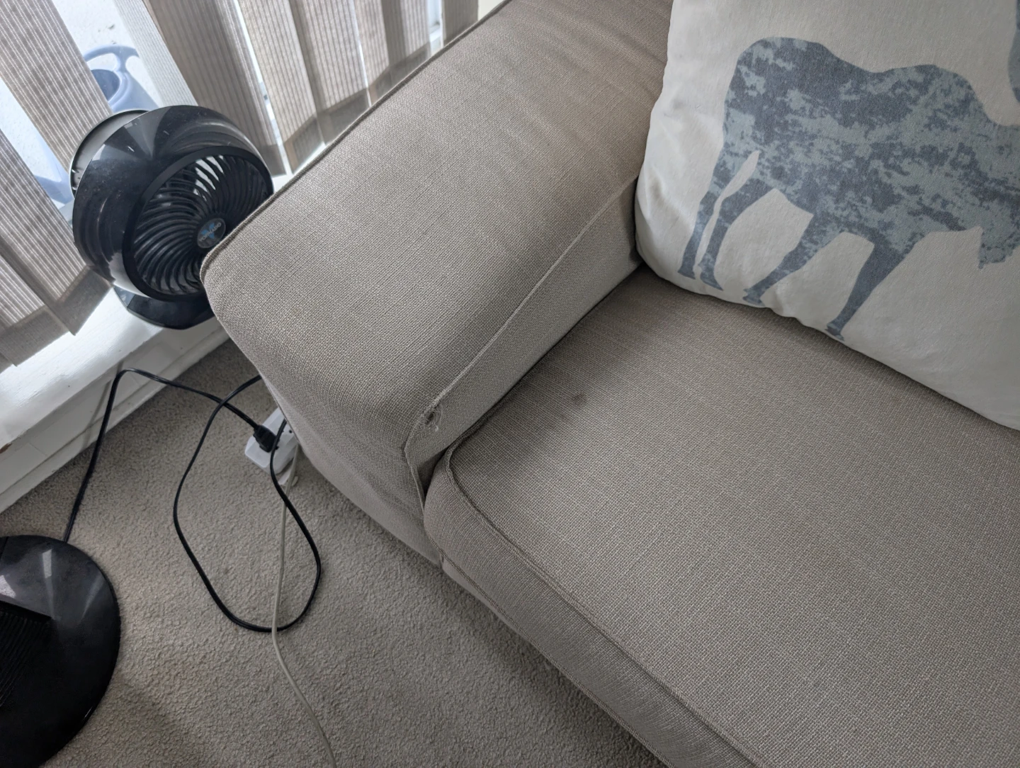 Beige Two-Seater Sofa - photo 2