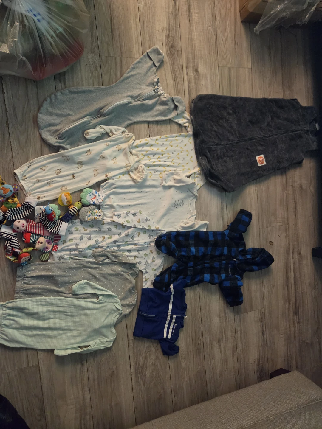 Baby Sleep Sacks and Clothing Bundle