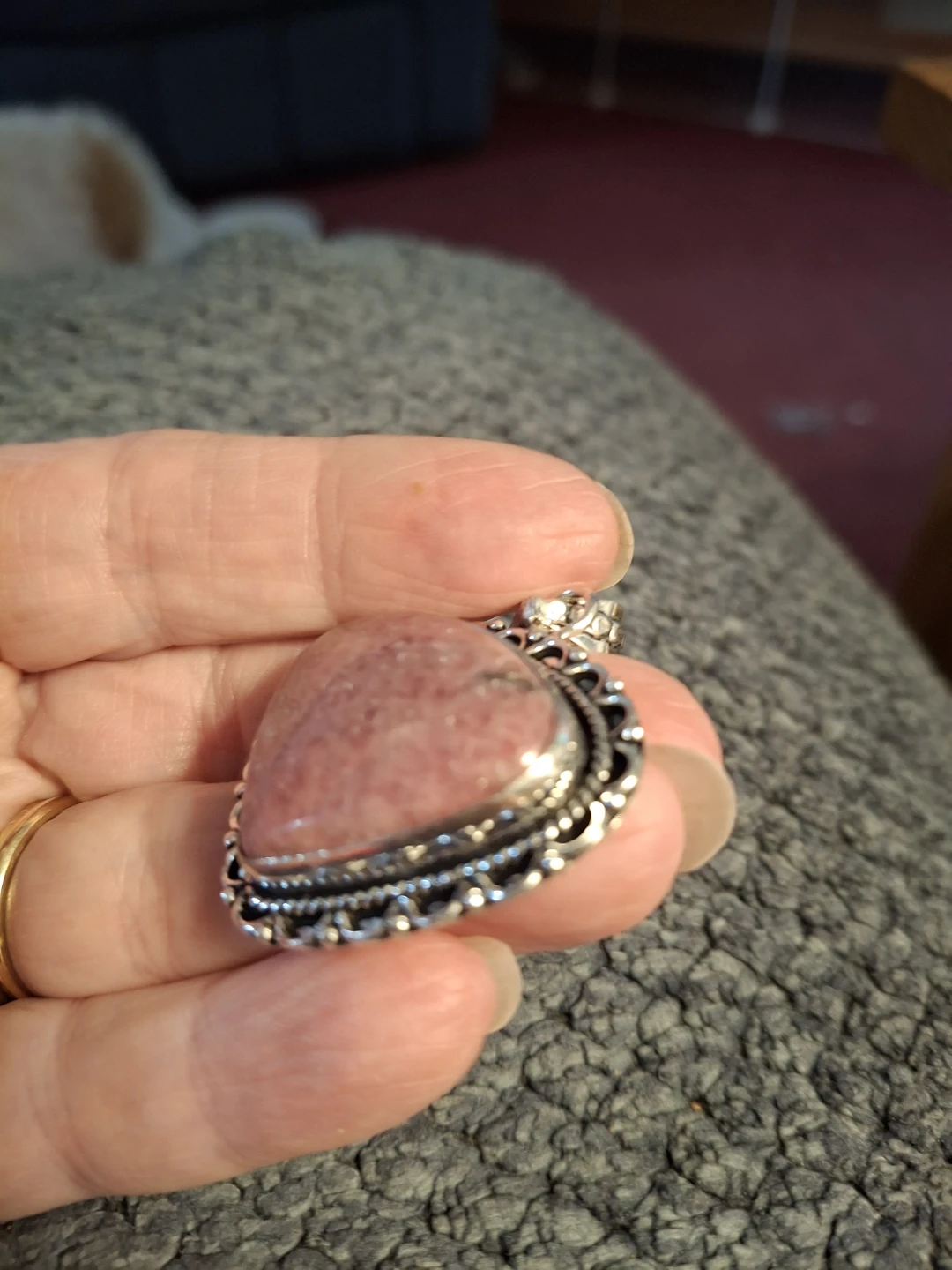 Sterling Silver Pink Agate Necklace - photo 5