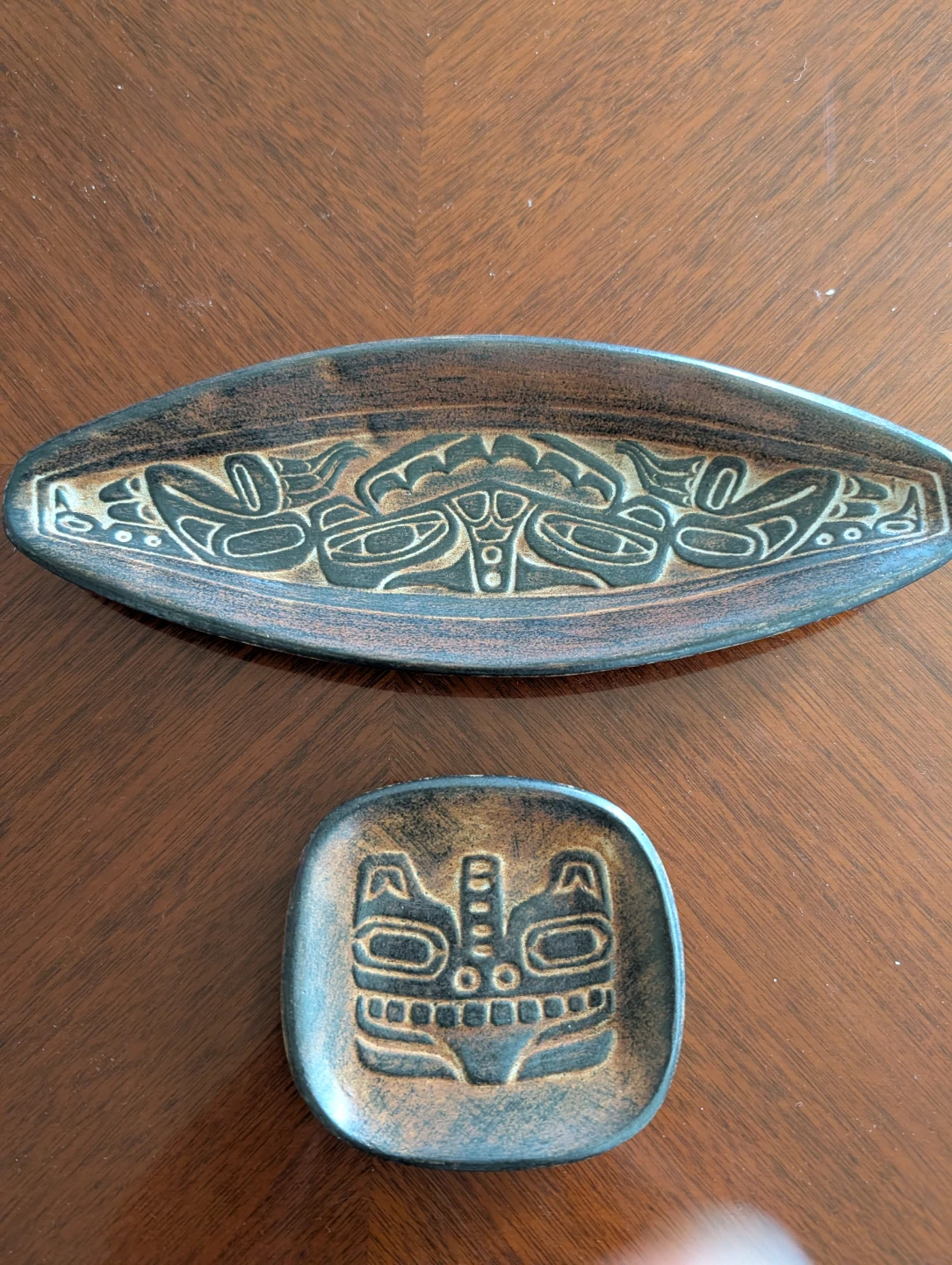 Handmade BC Clay Haida Bear and Sea Monster Sculptures - photo 3