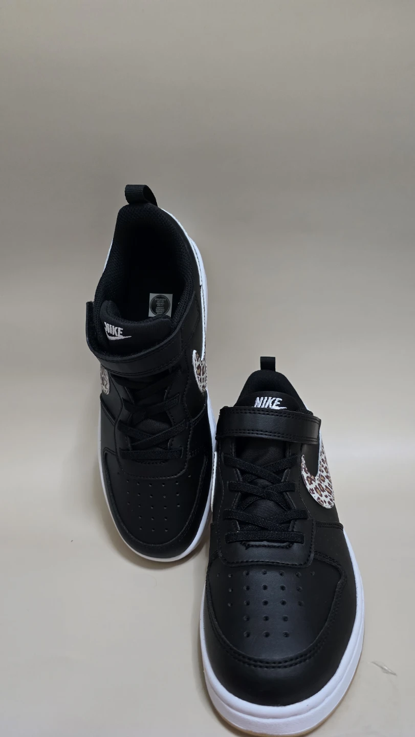 New Nike Court Borough Low  Leopard Print kids Shoes 3Y - photo 3
