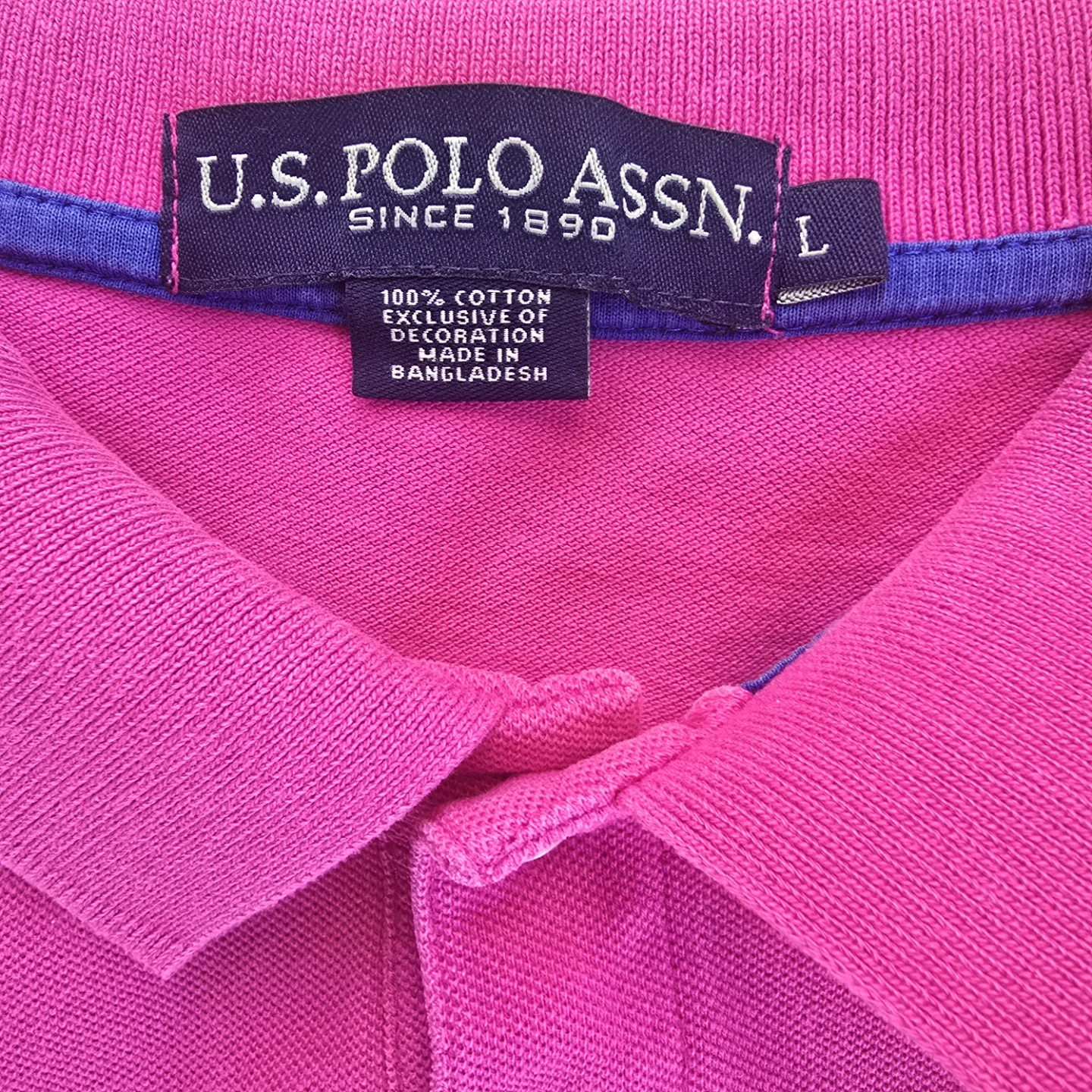 U.S. Polo Assn Pink Polo Shirt with Number 3 Sleeve - photo 2