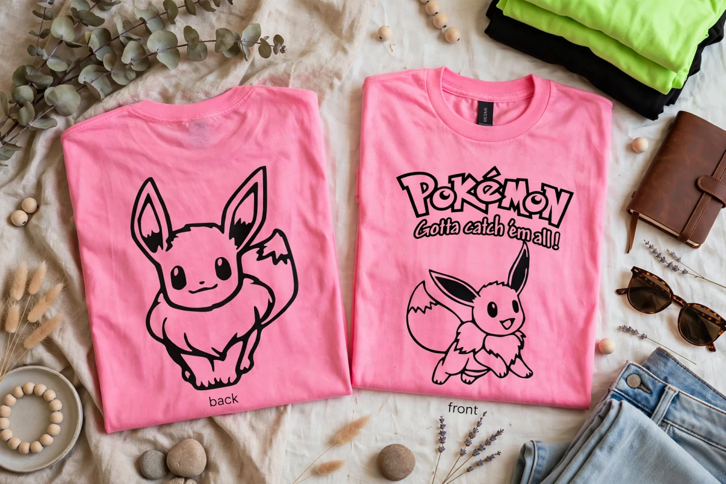 Kids Eevee Double-Sided Graphic Tee - Pokémon Youth Shirt