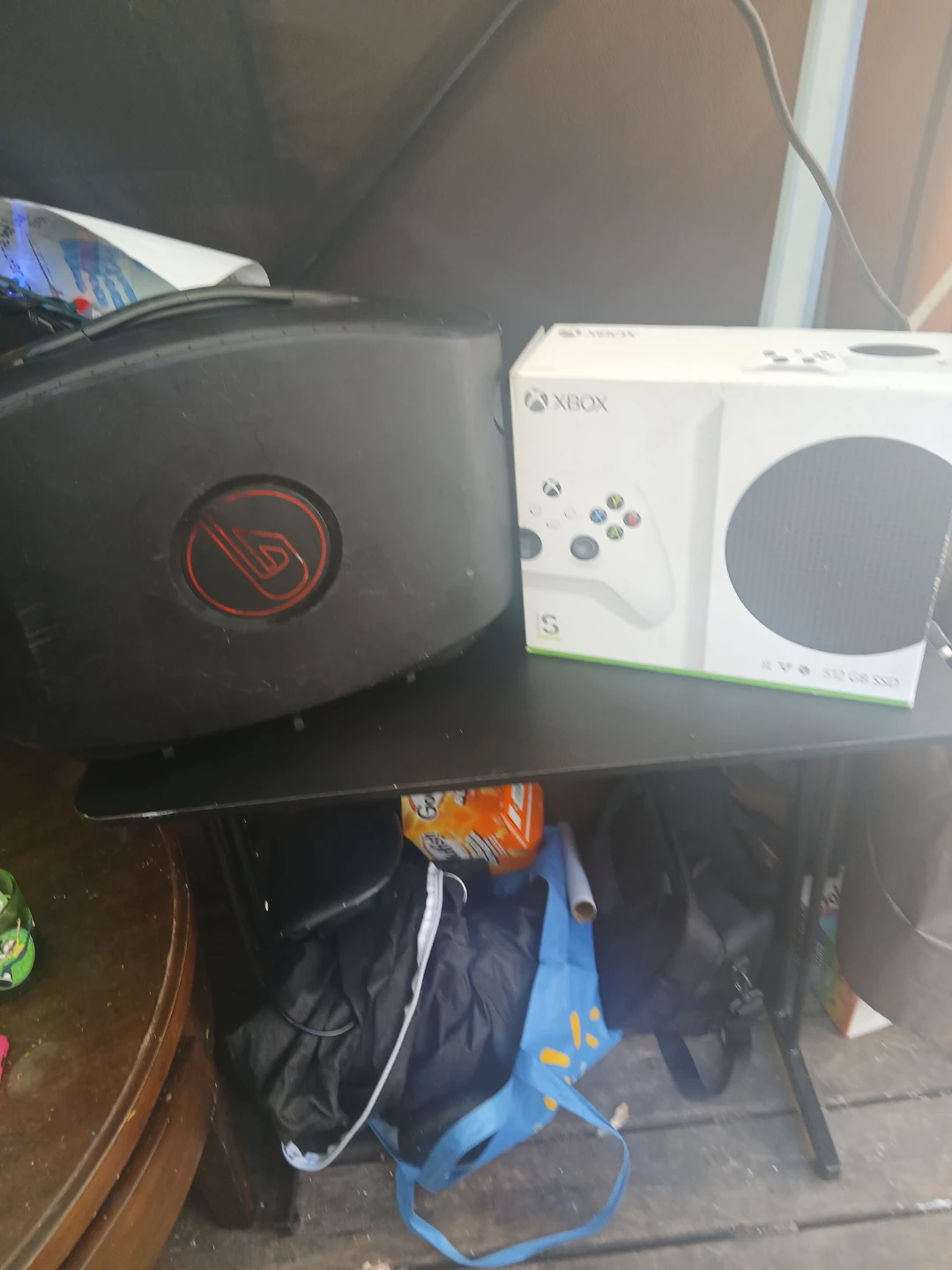 Xbox series s and a geams portable gaming monitor