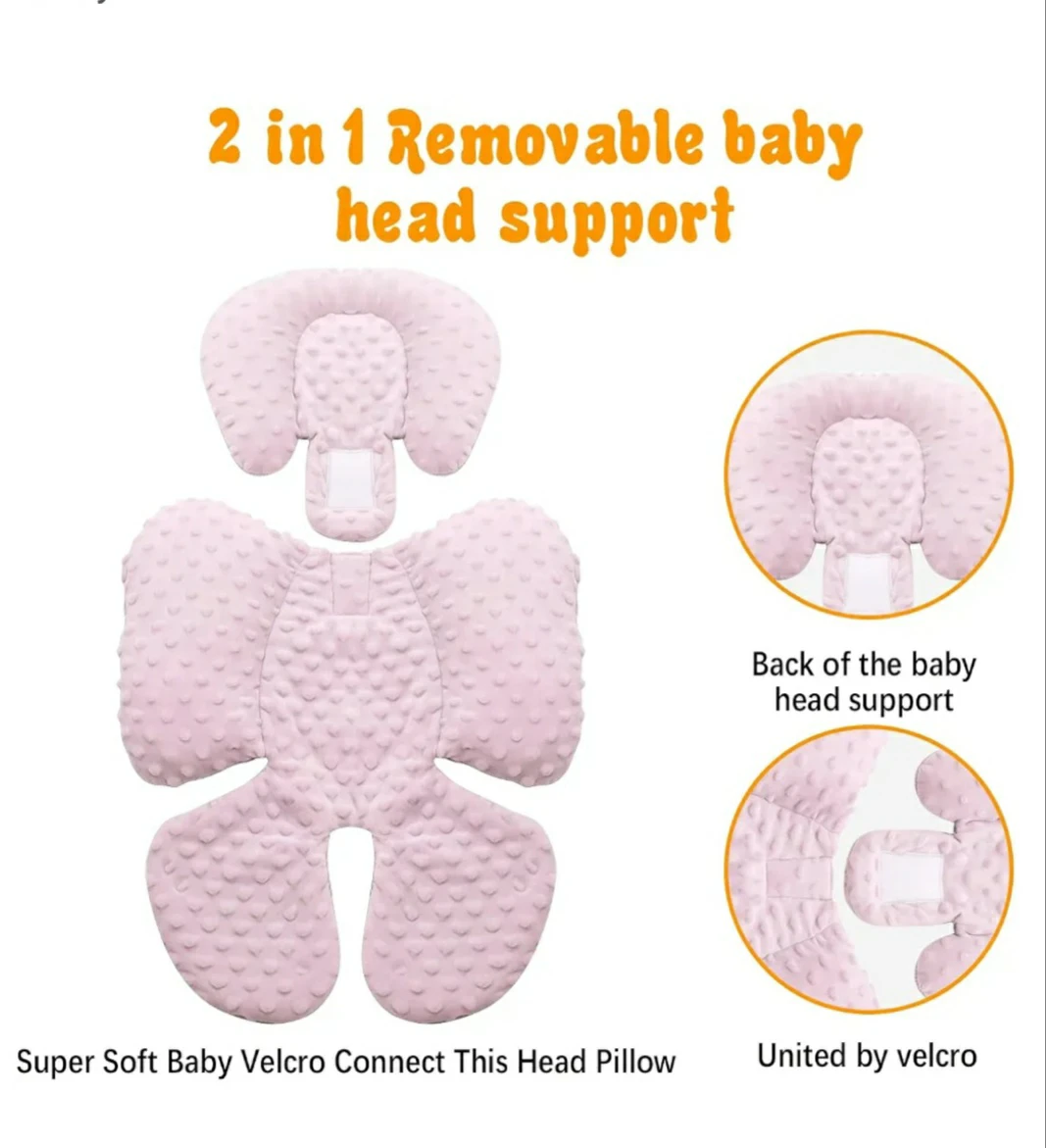 Pink 2-in-1 Removable Baby Head Support Pillow - photo 4