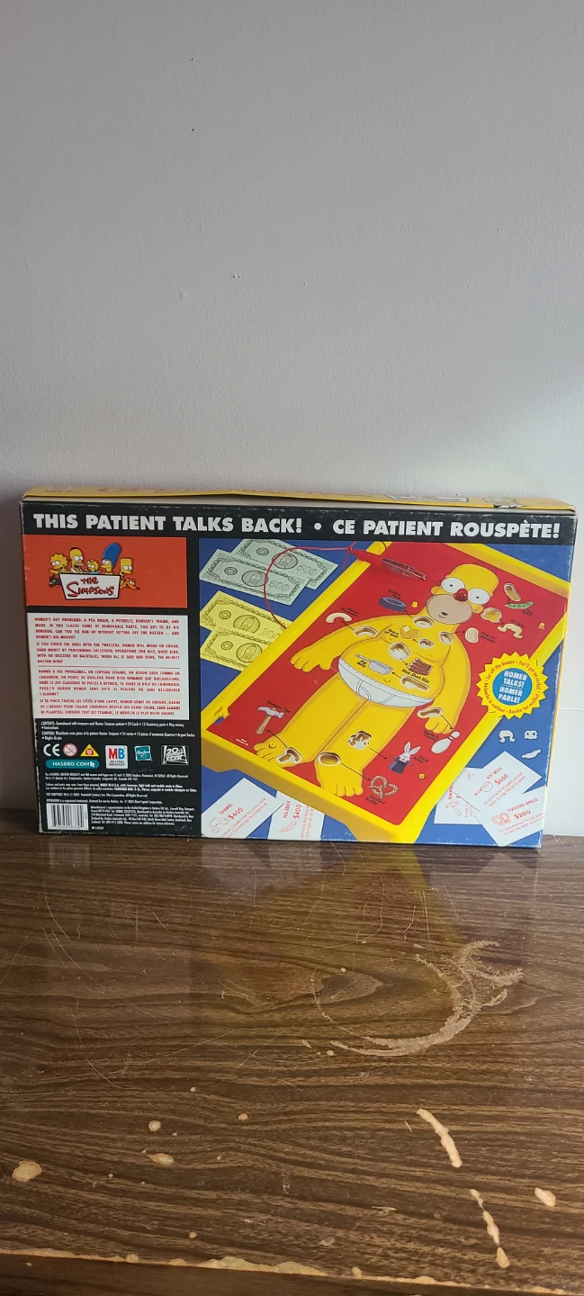 The Simpsons Operation Game Vintage Bart Homer Milton Bradley - photo 3
