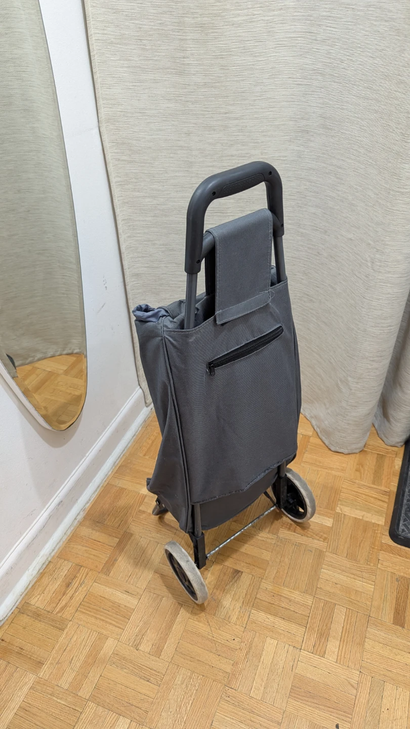USED Compact Portable Folding Luggage Shopping Cart Trolley Bag - photo 2